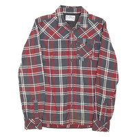 LEVI'S Mens Shirt Red Check Long Sleeve M