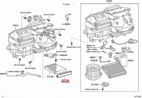 Genuine Hilux TGN10 KUN36 KUN35 KUN26 KUN25 AC A/C Pollen Cabin Air Filter Door - Picture 12 of 20
