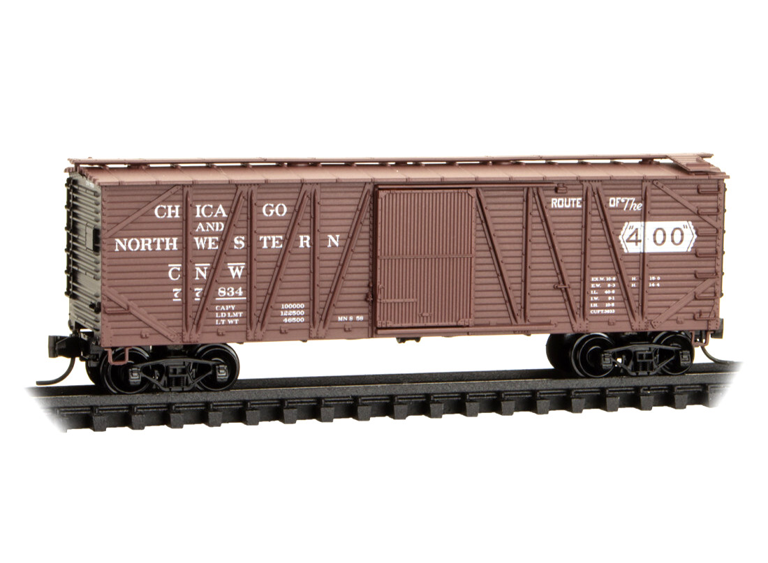 N Scale Micro-Trains MTL #028 00 191 C&NW 40' Outside Braced Boxcar