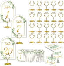 Wedding Table Numbers 1-20 with Holders and Table Reserved Signs