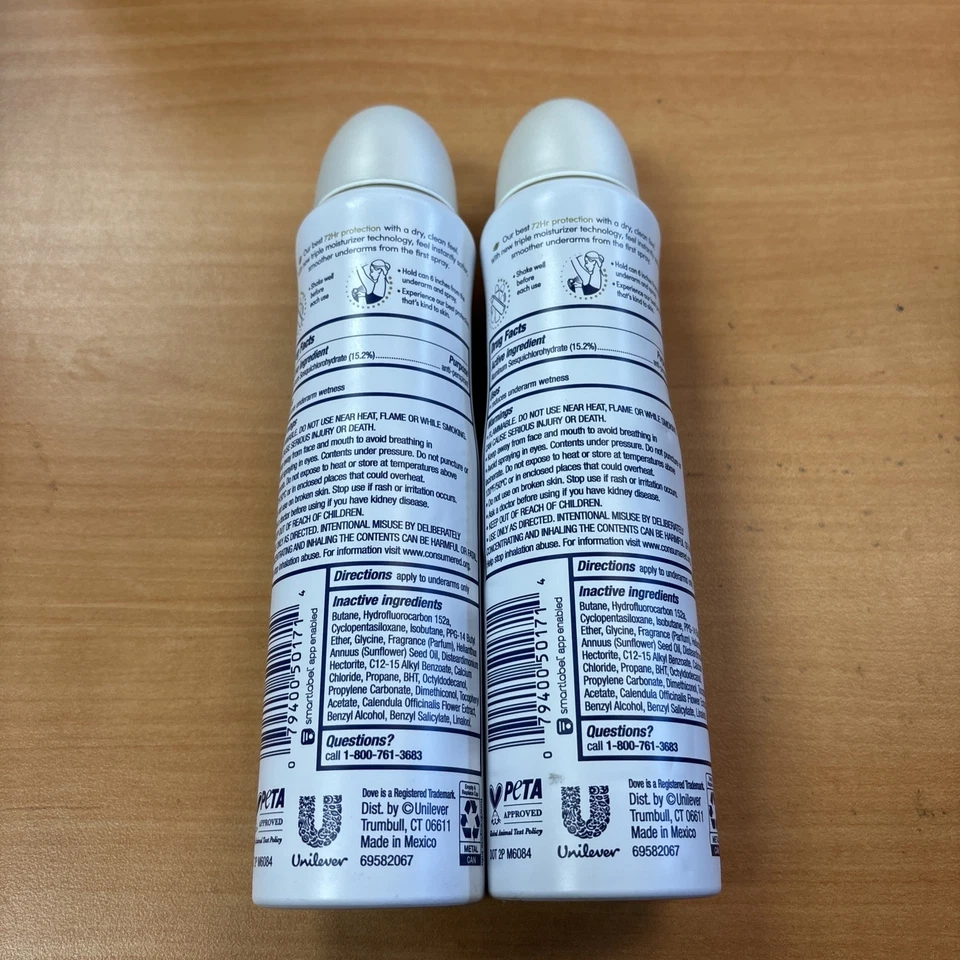 2~ Dove Ultimate Dry Spray Deodorant Coconut + Sandalwood Ultra Dry 3.8 oz - Image 2 of 2