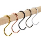 S-Haken für Garderobenstange bis Ø 30mm Wandgarderobe Küchenreling Kleiderstange