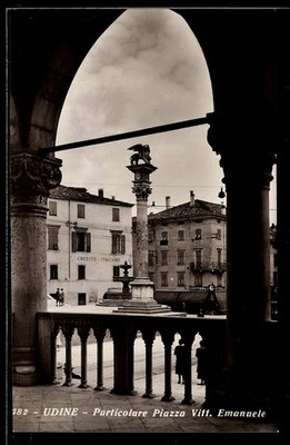 Udine, Particolare Piazza Vitt. Emanuele, Ansichtskarte 