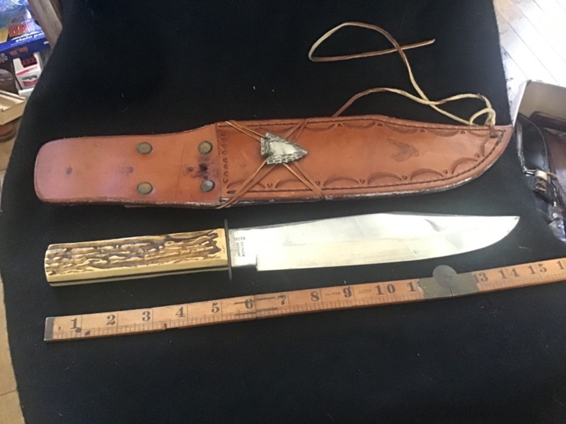 Vtg. Solingen Germany Schlieper Voos 13189 15" Fixed Blade Bowie Hunting Knife