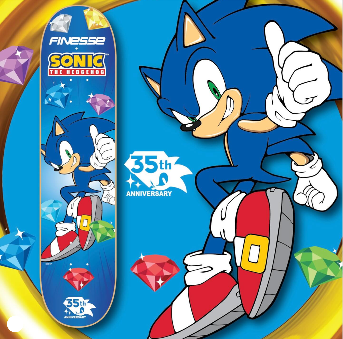 Sega x Finesse Sonic The Hedgehog 35th Anniverary 8.12 RARE