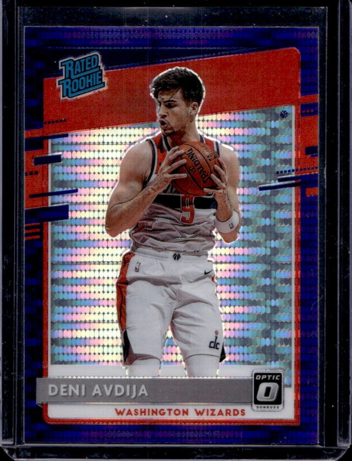 2020-21 Donruss Optic Deni Avdija Purple Pulsar Prizm RC Rated Rookie #159