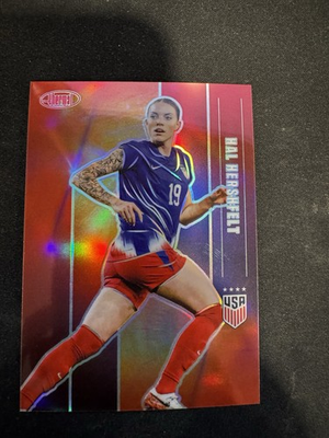 #ad 2025 Parkside USWNT Thermal Hal Herhfelt RED SP PARALLEL PR 50 #21 $9.99