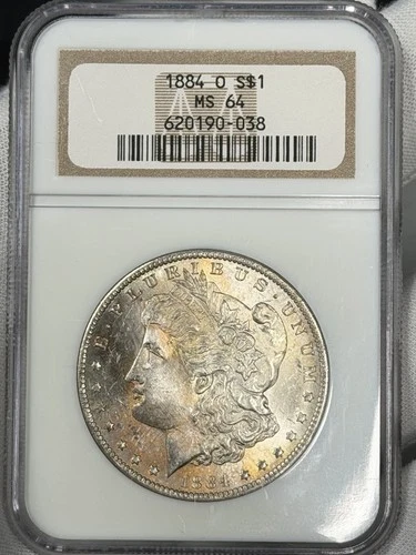 1884-O $1 Morgan Silver Dollar NGC MS64 Silver New Orleans One US Coin TONER!