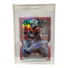 2022 Bowman University Chrome Autographs Isaiah Neyor #56 Red Refractor /5