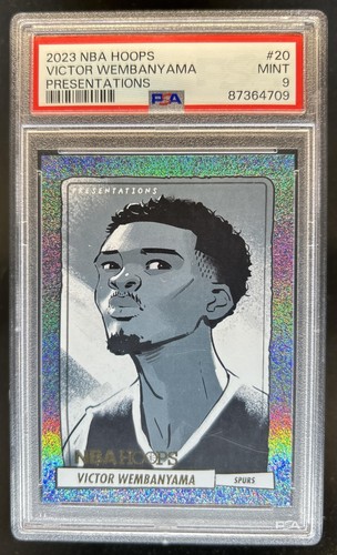 2023-24 Panini Hoops Victor Wembanyama Presentations SP RC #20 Spurs PSA 9
