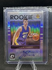 2016-17 Donruss Optic IVICA ZUBAC Silver Holo Rookie Auto #26 Los Angeles Lakers
