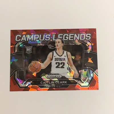 #ad 2024 25 Panini Prizm Campus Legends Caitlin Clark #5 Red Ice Prizm RC $20.00