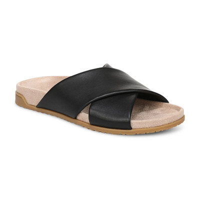 Best Selling Vionic Shoes Etna Slide Sandal - Black Leather