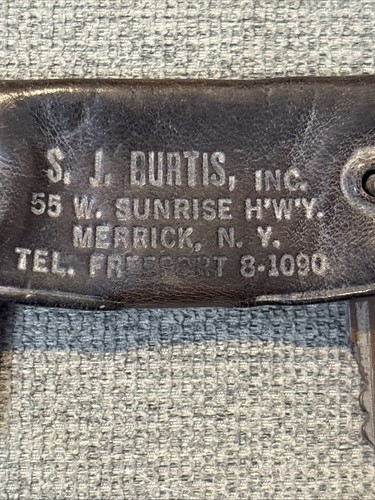 Antikes Packard Leder Schlüsseletui - S. J. Curtis 55 Sunrise Hwy, Merrick, NY - Bild 4 von 8