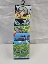 Rick and Morty 6 Pair Casual Crew Socks Men Size 8-12 Bioworld NEW D
