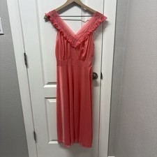 Luxite By Holeproof Women s Vintage 50s Pink Coral Sz 34 Nightgown Lingerie