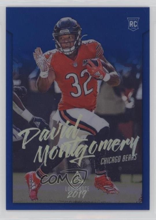 2019 Panini Chronicles Luminance Update Rookies Blue /75 David Montgomery 0h3t