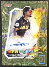 LEO DE VRIES 2025 BOWMAN'S BEST #BTA-LD BEST-TEK AUTO GOLD /50 PADRES