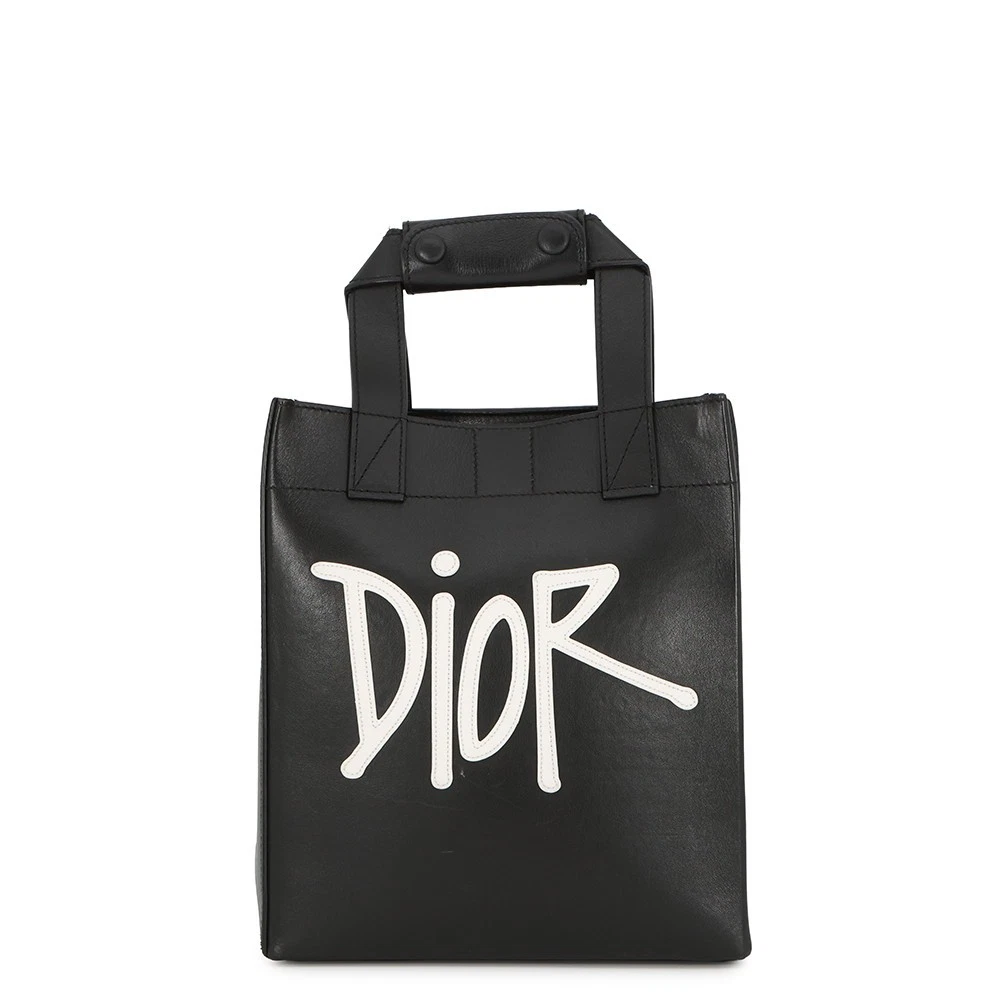 Dior — Dior DIOR AND SHAWN D-DIOR 2WAY Mini Tote Bag (Stüssy Collaboration) Leathe...