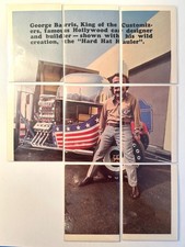 1974 Fleer Kustom Cars George Barris - Checklist Puzzle Set UNMARKED 8 of 9 pc
