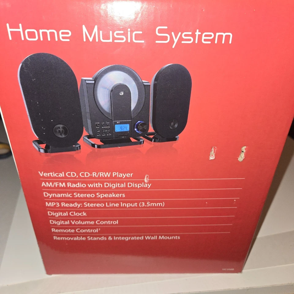 GPX Home Music System Vertical Cd Stereo MP3 Ready NIB Remote And Paperwork - Image 3 of 4