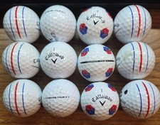 Callaway CHROME TOUR X truvis, white, Triple Trac golf balls, Dozen