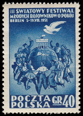 Polonia Poland 615 1951 3 Festival mundial de la juventud en Berlín MNH