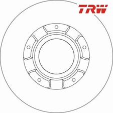 2pcs Brake Disc TRW DF6963S for Ford Transit V363 Box