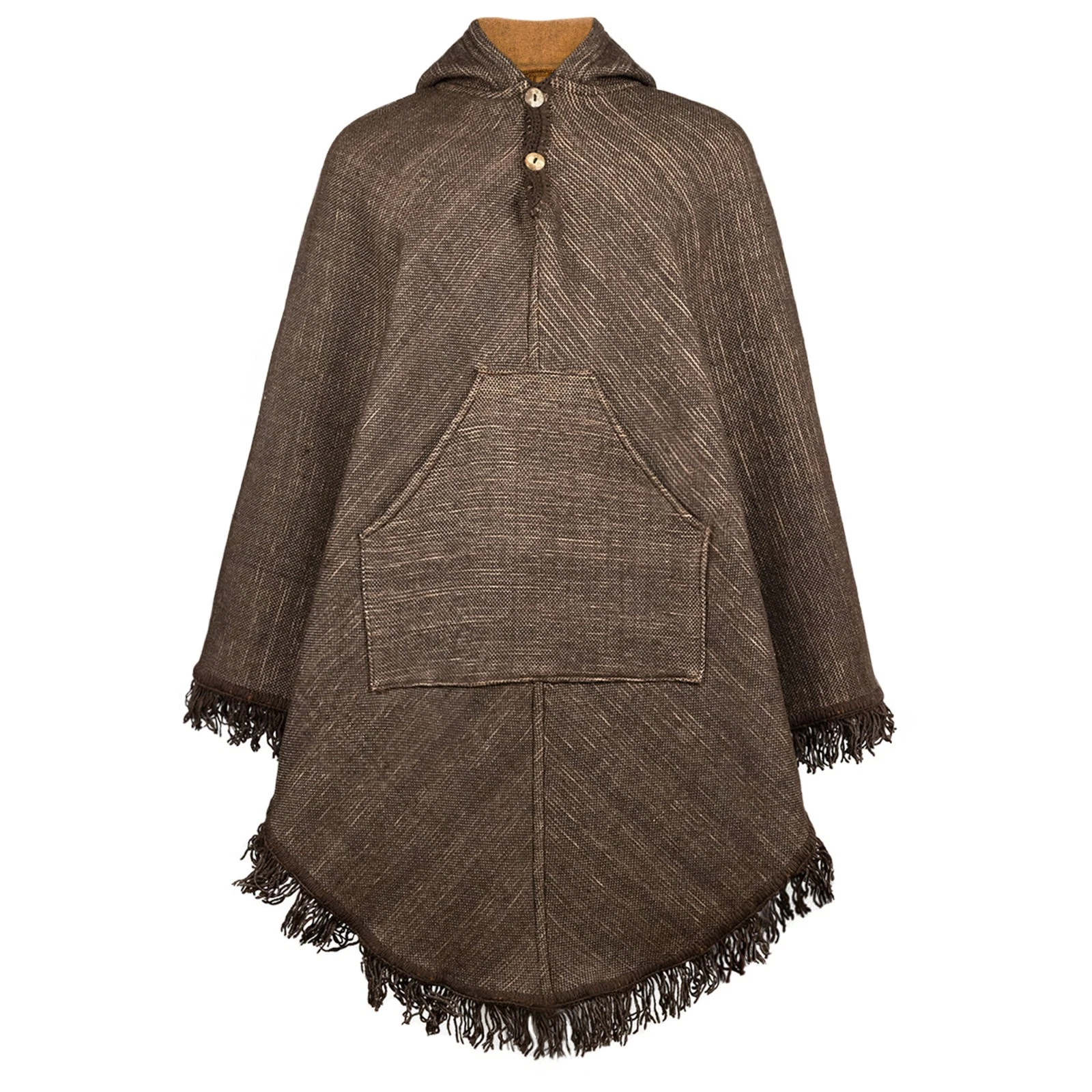 100% LLAMA WOOL HOODED PONCHO | “EARTH BROWN” | HANDMADE IN ECUADOR | UNISEX
Opens in a new window o