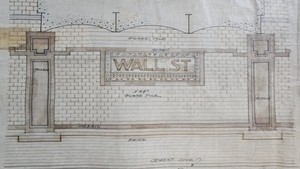 ORIG. 1910 Contract 2 Hand-drawn 24x54" Tracing WALL STREET New York City Subway