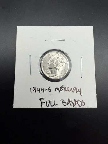 1944-S Mercury Dime Uncirculated FULL BANDS  90% Silver