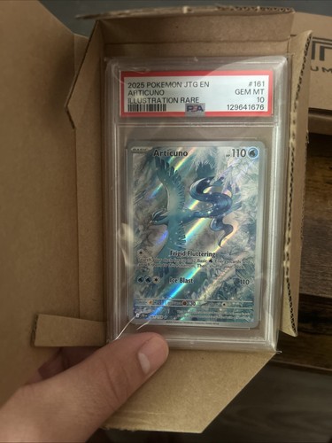 Pokemon JTG 2025 Articuno Illustration Rare PSA #161 Gem MT 10