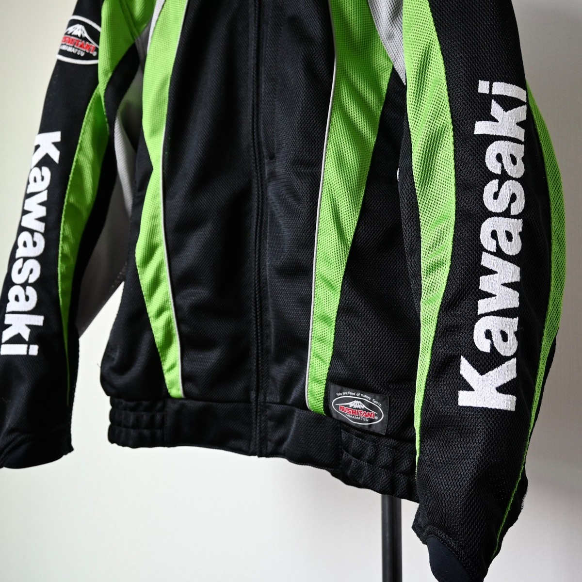Vintage, 2000s KUSHITANI x KAWASAKI full mesh riding jacket, size