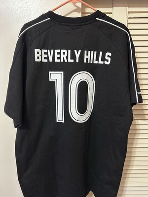 Balenciaga Men's Soccer Jersey Short Sleeve Black Beverly Hills 10