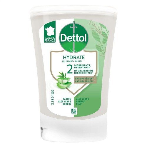 DETTOL Recharge Savon No Touch Aloe Vera – Lot De 10 Flacons De 250 Ml