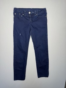 True Religion Geno Relaxed Slim Jeans YOUTH Blue Medium Wash SIZE 14 Inseam 28