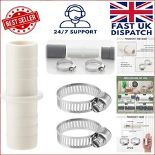 High-Quality Washing Machine Waste Pipe Connector with Hose Clips - 66mm Length