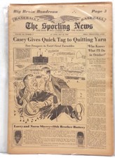 May 18 1960 Sporting News Magazine- Casey Stengel/Bill Veeck/Dizzy Dean
