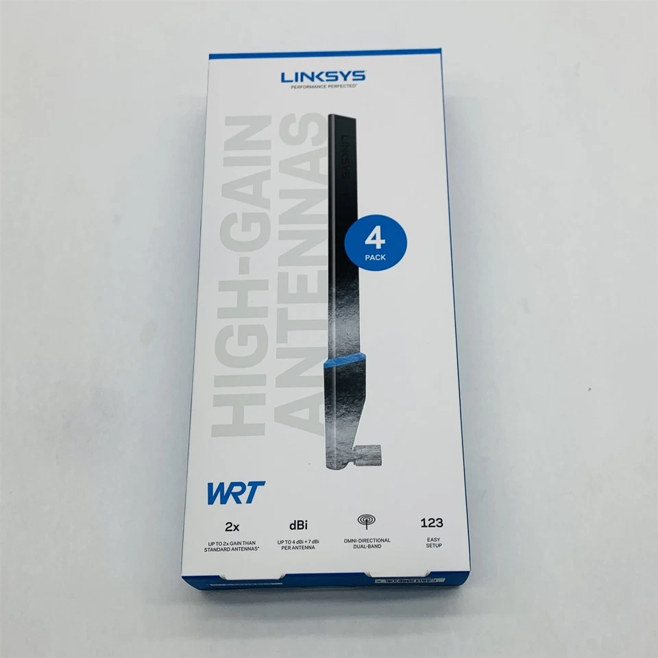 Linksys WRT004ANT Omni Directional Dual-Band 4-Pack High Gain Antenna Sealed New - Image 2 of 4