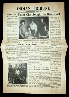 Kingsport TN Dobyns Bennett High School Indian Tribune Newspaper Feb 24 1961