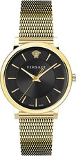 Versace VE5A00920 V-Circle Gent black gold Stainless Steel Men's Watch NEW