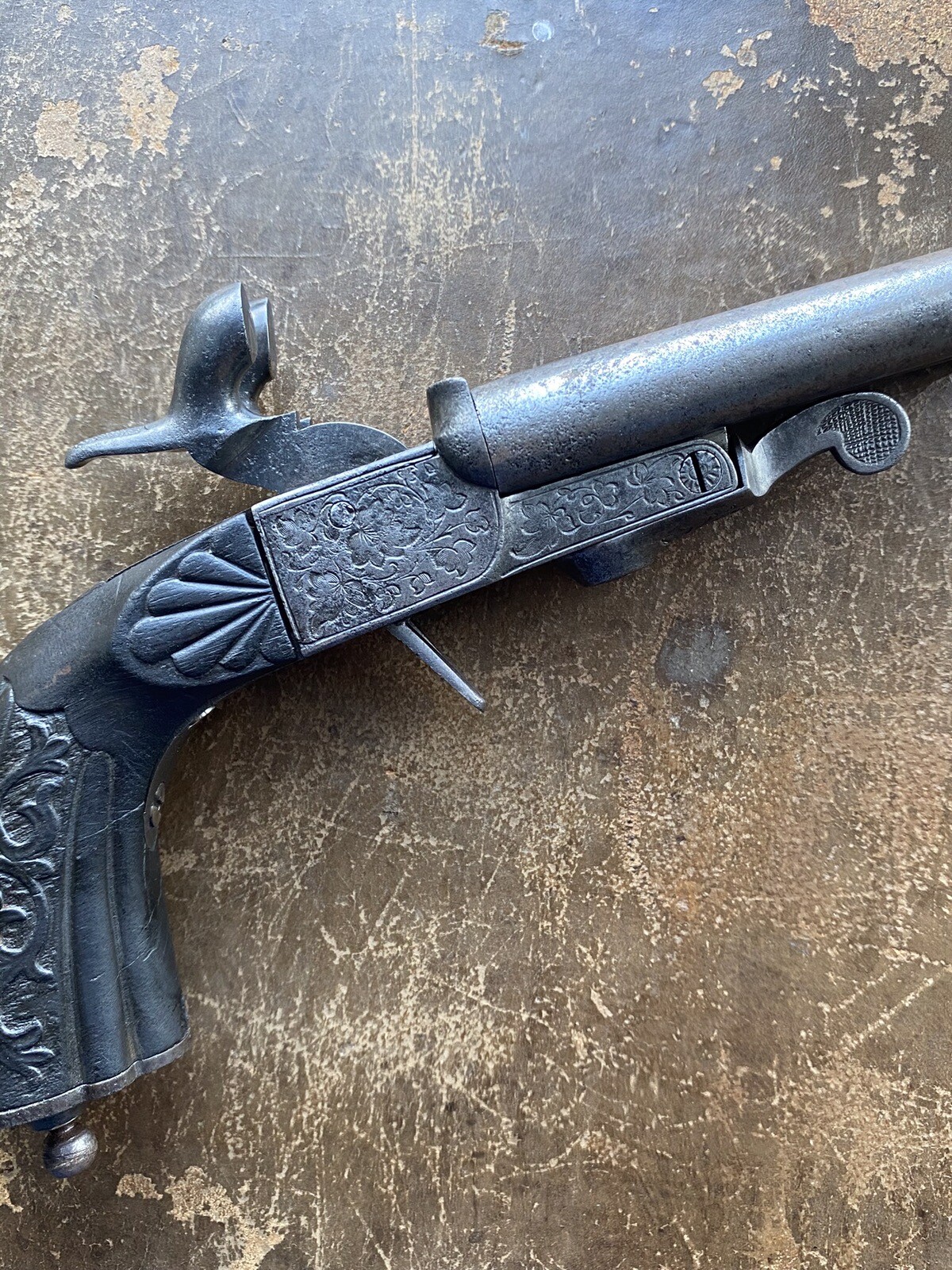 Antique Flintlock Pistol Paperweight Ornament Made In Circa 1860 eBay