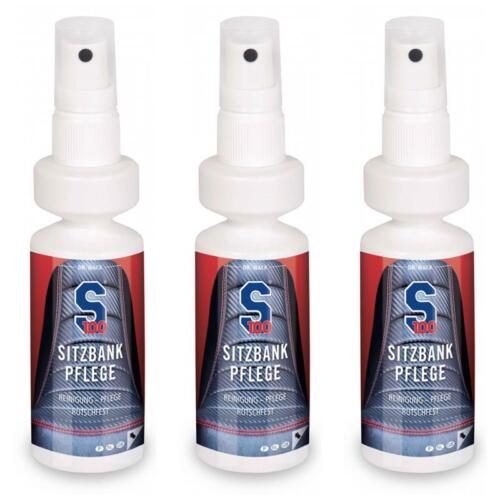 3 x S100 Sitzbank-Pflege 100ml 2130 Reiniger GEL Fleckentferner Glatt- Mattleder - Bild 1 von 5