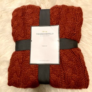 threshold throw blanket knit