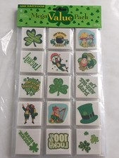 St. Patricks Day Shamrock Irish Mega Value Pack 120 Tattoos 15 Styles AMSCAN