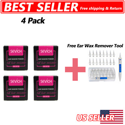 Sevich 4 Pack Waterproof Hair Line Powder Hairline Cover Up Powder Hair Shadow