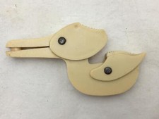 Vintage Child's Blanket Clip Fastener Celluloid Duck ADORABLE