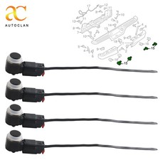 4 Set Rear Parking Aid Sensor w/ Plug Harness for Ford F150 2015-20 HC3Z15K859-A