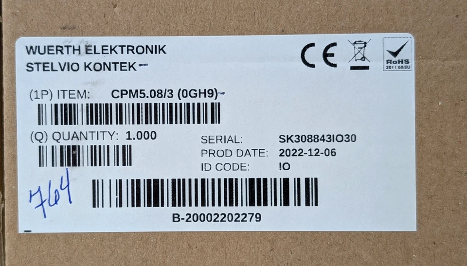 Stelvio-Kontek CPM5,08/3 Pin Header Straight 3 Poles 5.08mm Pitch Male Soldering - Image 2 of 4