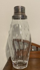 Vintage Cocktail Shaker Glas 925er Silber WTB Wilhelm Theodor Binder ca 1950